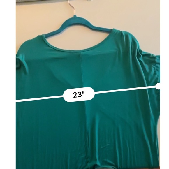 LIVD Womens Green Maxi Dress Short Sleeve V Neck High Low Casual Comfy - Picture 9 of 12